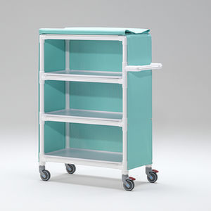 linen trolley / for healthcare facilities / commercial / plastic