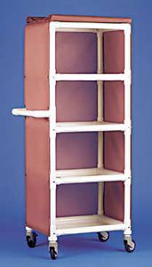 linen trolley / for healthcare facilities / commercial / plastic