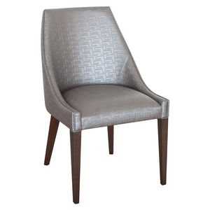 contemporary chair / upholstered / synthetic leather / commercial