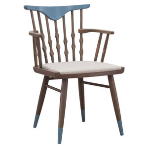 contemporary chair / upholstered / with armrests / ergonomic