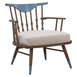 contemporary armchair / fabric / wooden / contract