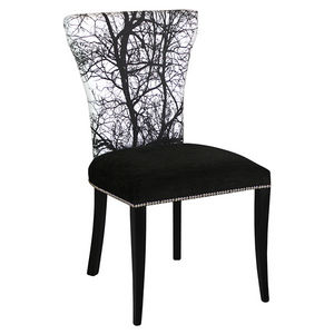 contemporary chair / upholstered / wooden / contract