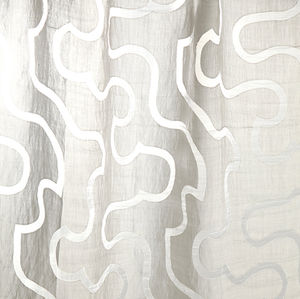 curtain fabric / patterned / viscose / polyamide