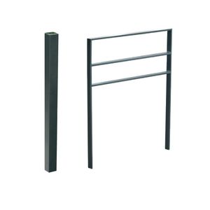 protective barrier / fixed / steel / stainless steel