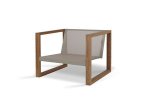contemporary armchair / Batyline® / teak / garden