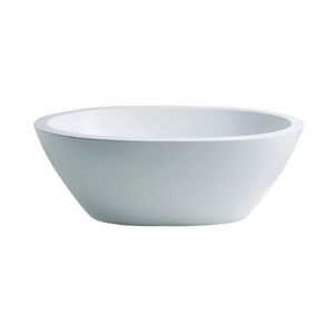 countertop washbasin / oval / composite / contemporary