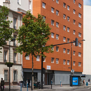 terracotta cladding / brushed / panel / gray