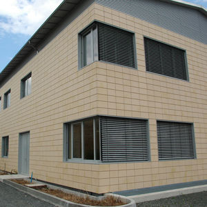 terracotta cladding / polished / panel / brown