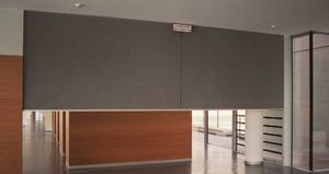 solar protection fabric / plain / fiberglass / canvas