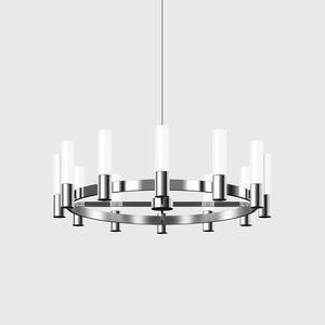contemporary chandelier / aluminum / blown glass