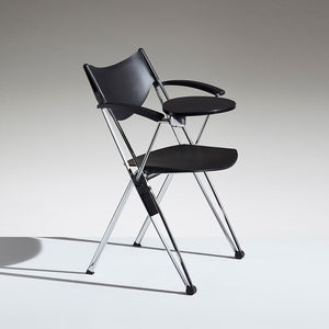 stackable conference chair / on casters / folding / tablet