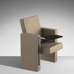 contemporary auditorium seating / fabric / plywood / leather