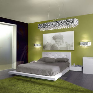 contemporary wall light / crystal / incandescent / rectangular
