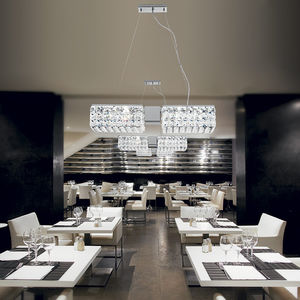 pendant lamp / contemporary / glass / modular