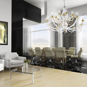 traditional chandelier / glass / crystal / incandescent