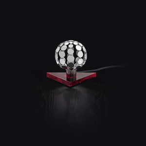 table lamp / contemporary / steel / red