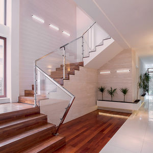 contemporary wall light / glass / LED / linear