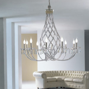 traditional chandelier / crystal / incandescent