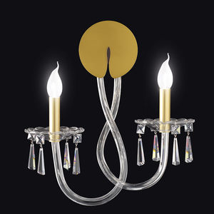 traditional wall light / crystal / halogen