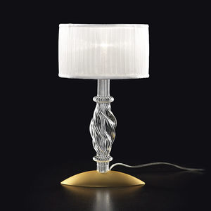 table lamp / contemporary / crystal / fabric