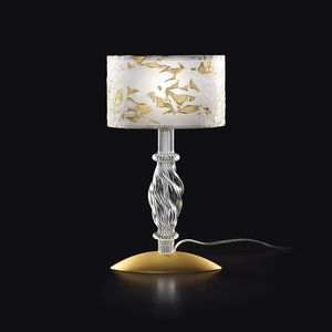 table lamp / contemporary / crystal / fabric