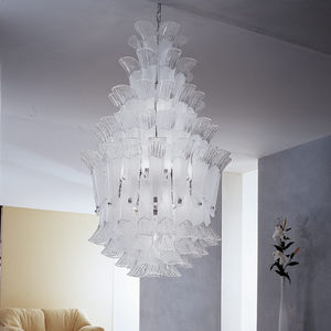 contemporary chandelier / crystal / incandescent