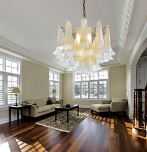 contemporary chandelier / crystal / incandescent