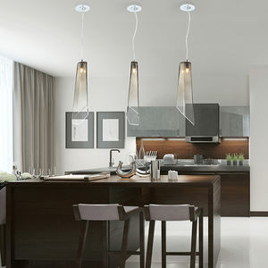pendant lamp / contemporary / glass / transparent