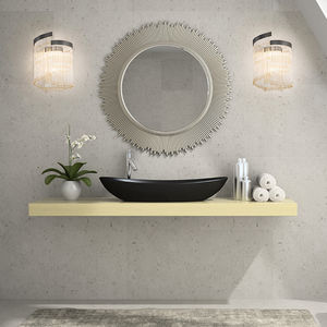contemporary wall light / bathroom / glass / fluorescent