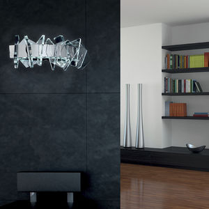 contemporary wall light / metal / glass / LED