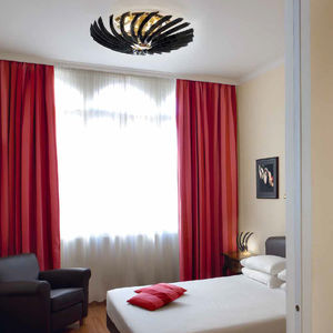 traditional ceiling light / glass / incandescent