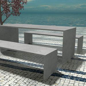 contemporary table / fiber-reinforced concrete / reinforced concrete / rectangular
