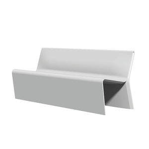 public bench / contemporary / high-performance concrete / with backrest