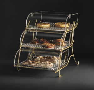 countertop display rack / food / metal / acrylic