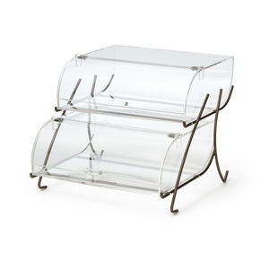 countertop display rack / food / metal / acrylic