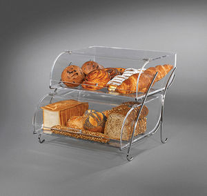countertop display rack / baked goods / wooden / curved