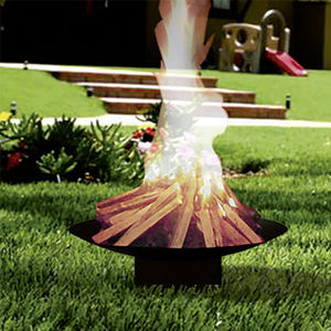 wood-burning fire pit / steel / contemporary