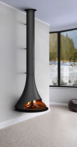 wood-burning fireplace / gas / bioethanol / contemporary