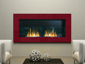 bioethanol fireplace / contemporary / closed hearth / wall-mounted