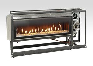closed gas hearth / 1-sided / double-sided / metal