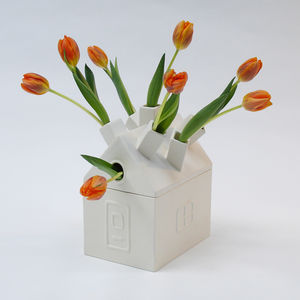 original design vase / ceramic / wooden