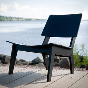 contemporary armchair / polyethylene / eco-friendly / made from recycled materials