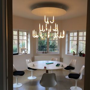 custom chandelier / contemporary / porcelain / LED