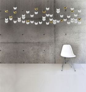 contemporary chandelier / Limoges porcelain / LED / handmade
