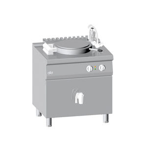 electric boiling pan / steam / floor-mounted / commercial