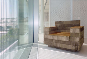 contemporary armchair / cardboard / recyclable / made from recycled materials