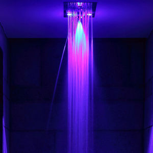 stainless steel shower / rectangular / for spa / chromotherapy