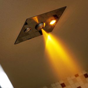 ceiling-mounted shower head / square / rain