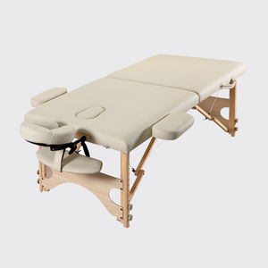 collapsible massage table / wooden / height-adjustable / commercial
