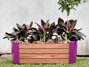 wood planter / rectangular / for public areas / contemporary